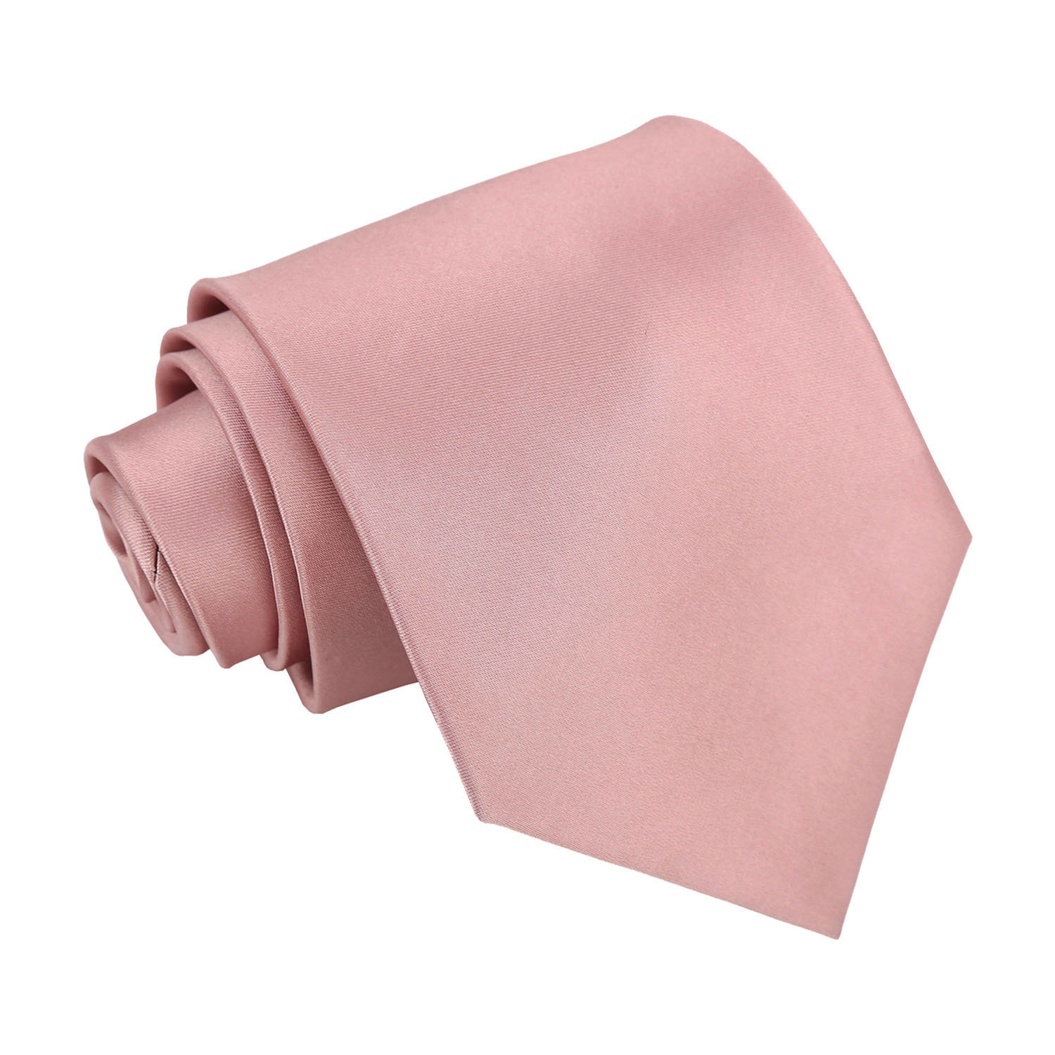 Men's Plain Dusty Pink Satin Tie