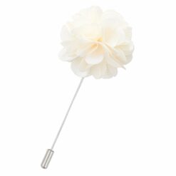 Ivory Plain Satin Lapel Pin Ivory Plain Satin Lapel Pin