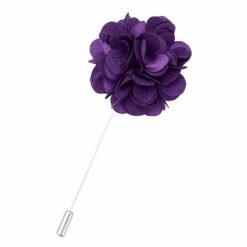Purple Plain Satin Lapel Pin Purple Plain Satin Lapel Pin