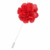 Red Plain Satin Lapel Pin