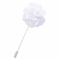 White Plain Satin Lapel Pin White Plain Satin Lapel Pin