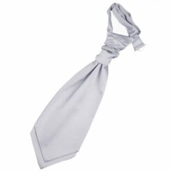 Silver Plain Satin Pre-Tied Wedding Cravat for Boys Silver Plain Satin Pre-Tied Wedding Cravat for Boys