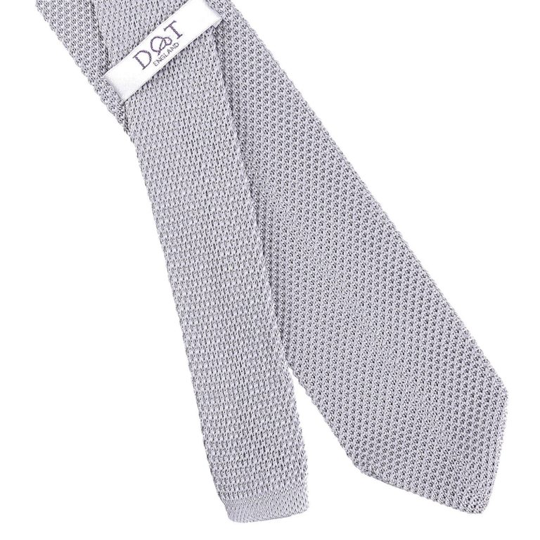 slim silver tie