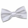 Silver Plain Satin Pre-Tied Bow Tie