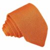 Tangerine Knitted Slim Tie