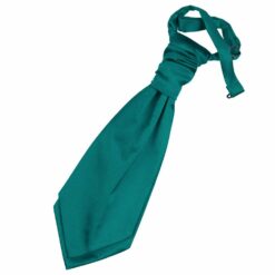 Teal Plain Satin Pre-Tied Wedding Cravat for Boys Teal Plain Satin Pre-Tied Wedding Cravat for Boys