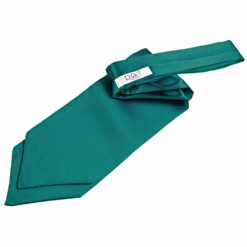 Teal Plain Satin Self-Tie Wedding Cravat Teal Plain Satin Self-Tie Wedding Cravat