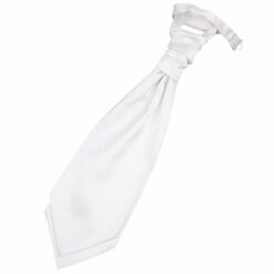 White Plain Satin Pre-Tied Wedding Cravat for Boys White Plain Satin Pre-Tied Wedding Cravat for Boys
