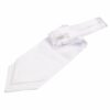 White Plain Satin Self-Tie Wedding Cravat