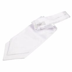 White Plain Satin Self-Tie Wedding Cravat White Plain Satin Self-Tie Wedding Cravat