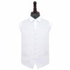 White Plain Satin Wedding Waistcoat