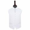 White Plain Satin Wedding Waistcoat and Cravat Set