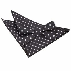 Black Polka Dot Classic Bow Tie and Pocket Square Set Black Polka Dot Classic Bow Tie and Pocket Square Set