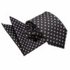 Black Polka Dot Classic Tie and Pocket Square Set