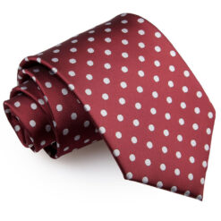 Burgundy Polka Dot Classic Tie