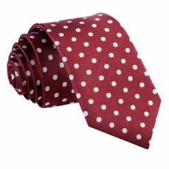 Burgundy Polka Dot Classic Slim Tie Burgundy Polka Dot Classic Slim Tie