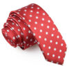 Dark Red Polka Dot Classic Skinny Tie