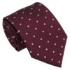 Burgundy Polka Dot Tie