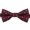 Burgundy Polka Dot Pre-Tied Bow Tie