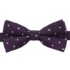 Mauve Purple Polka Dot Pre-Tied Bow Tie