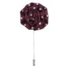 Burgundy Polka Dot Lapel Pin