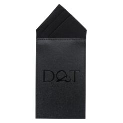 Black Plain Satin Pre-Folded Pocket Square One Peak Black Plain Satin Pre-Folded Pocket Square One Peak