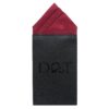 Burgundy Plain Satin Pre-Folded Pocket Square One Peak