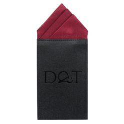 Burgundy Plain Satin Pre-Folded Pocket Square One Peak