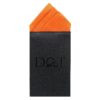 Burnt Orange Plain Satin Pre-Folded Pocket Square One Peak