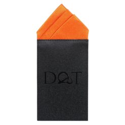 Burnt Orange Plain Satin Pre-Folded Pocket Square One Peak