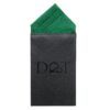 Emerald Green Plain Satin Pre-Folded Pocket Square One Peak