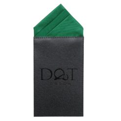 Emerald Green Plain Satin Pre-Folded Pocket Square One Peak Emerald Green Plain Satin Pre-Folded Pocket Square One Peak