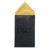 Gold Plain Satin Pre-Folded Pocket Square One Peak