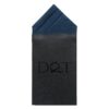 Navy Blue Plain Satin Pre-Folded Pocket Square One Peak