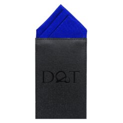 Royal Blue Plain Satin Pre-Folded Pocket Square One Peak