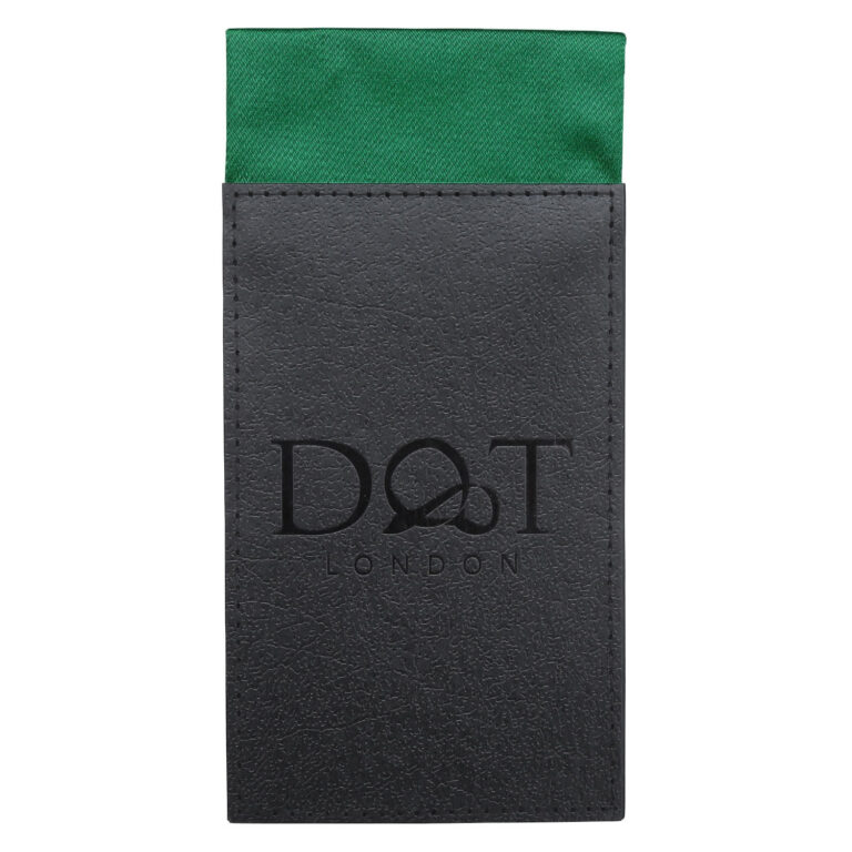 Plain Emerald Green Satin Pocket Square