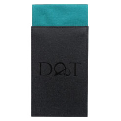 Teal Plain Satin Pre-Folded Pocket Square Fold