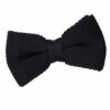 Black Knit Knitted Pre-Tied Bow Tie