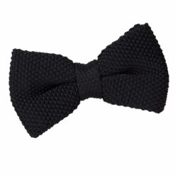 Black Knit Knitted Pre-Tied Bow Tie Black Knit Knitted Pre-Tied Bow Tie