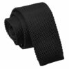 Black Knitted Skinny Tie