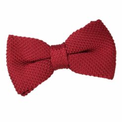 Burgundy Knit Knitted Pre-Tied Bow Tie Burgundy Knit Knitted Pre-Tied Bow Tie