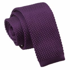 Cadbury Purple Knitted Skinny Tie Cadbury Purple Knitted Skinny Tie