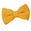 Marigold Yellow Knit Knitted Pre-Tied Bow Tie