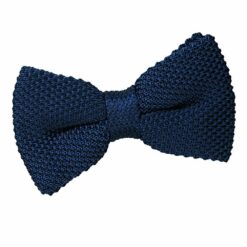 Navy Blue Knit Knitted Pre-Tied Bow Tie Navy Blue Knit Knitted Pre-Tied Bow Tie