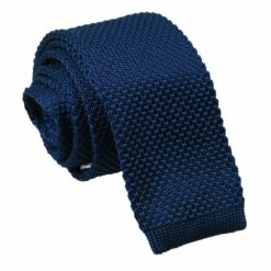 Navy Blue Knitted Skinny Tie Navy Blue Knitted Skinny Tie