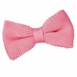 Strawberry Pink Knit Knitted Pre-Tied Bow Tie Strawberry Pink Knit Knitted Pre-Tied Bow Tie