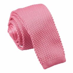Strawberry Pink Knitted Skinny Tie Strawberry Pink Knitted Skinny Tie