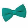 Teal Knit Knitted Pre-Tied Bow Tie