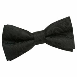 Black Paisley Pre-Tied Bow Tie
