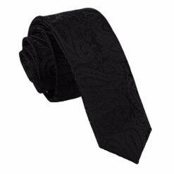 Black Paisley Skinny Tie Black Paisley Skinny Tie